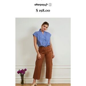 Loup women’s cropped pants in a pretty orange brown